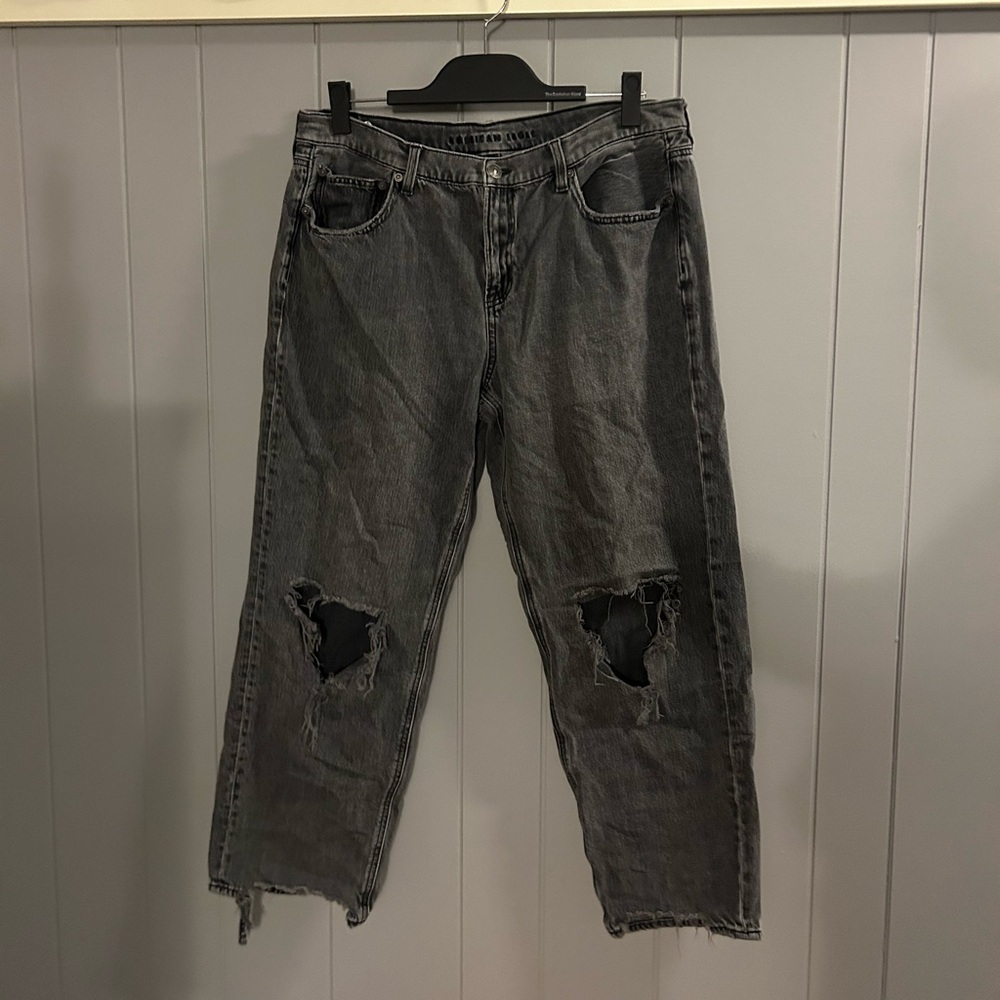 American Eagle Outfitters Black Distressed Jeans